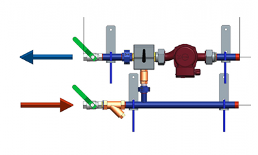 Узлы теплоснабжения с 3-ходовыми клапанами
