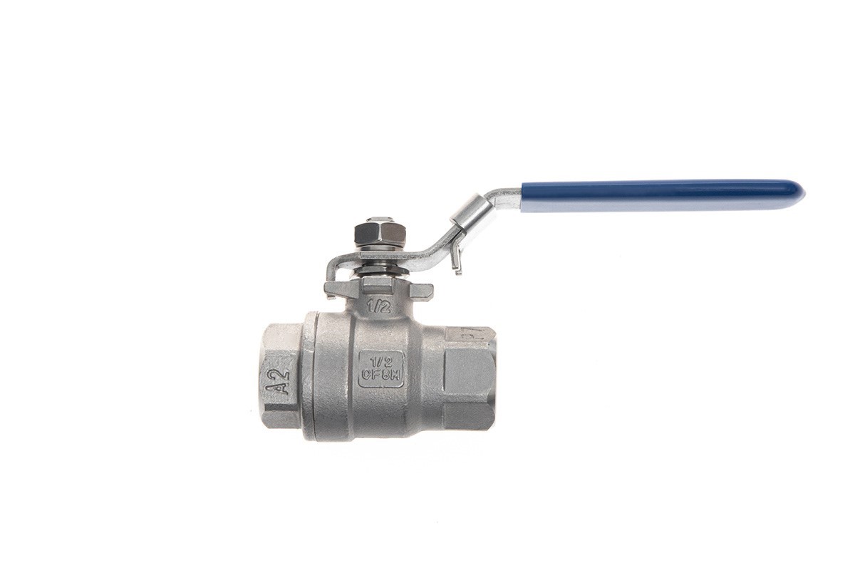 Ридан BVS-FR 082X4617R — Шаровый кран резьбовой DN50 PN63, с рукояткой, корпус — коррозионностойкая сталь, шар — коррозионностойкая сталь AISI316; уплотнение по шару R-PTFE (15% C)