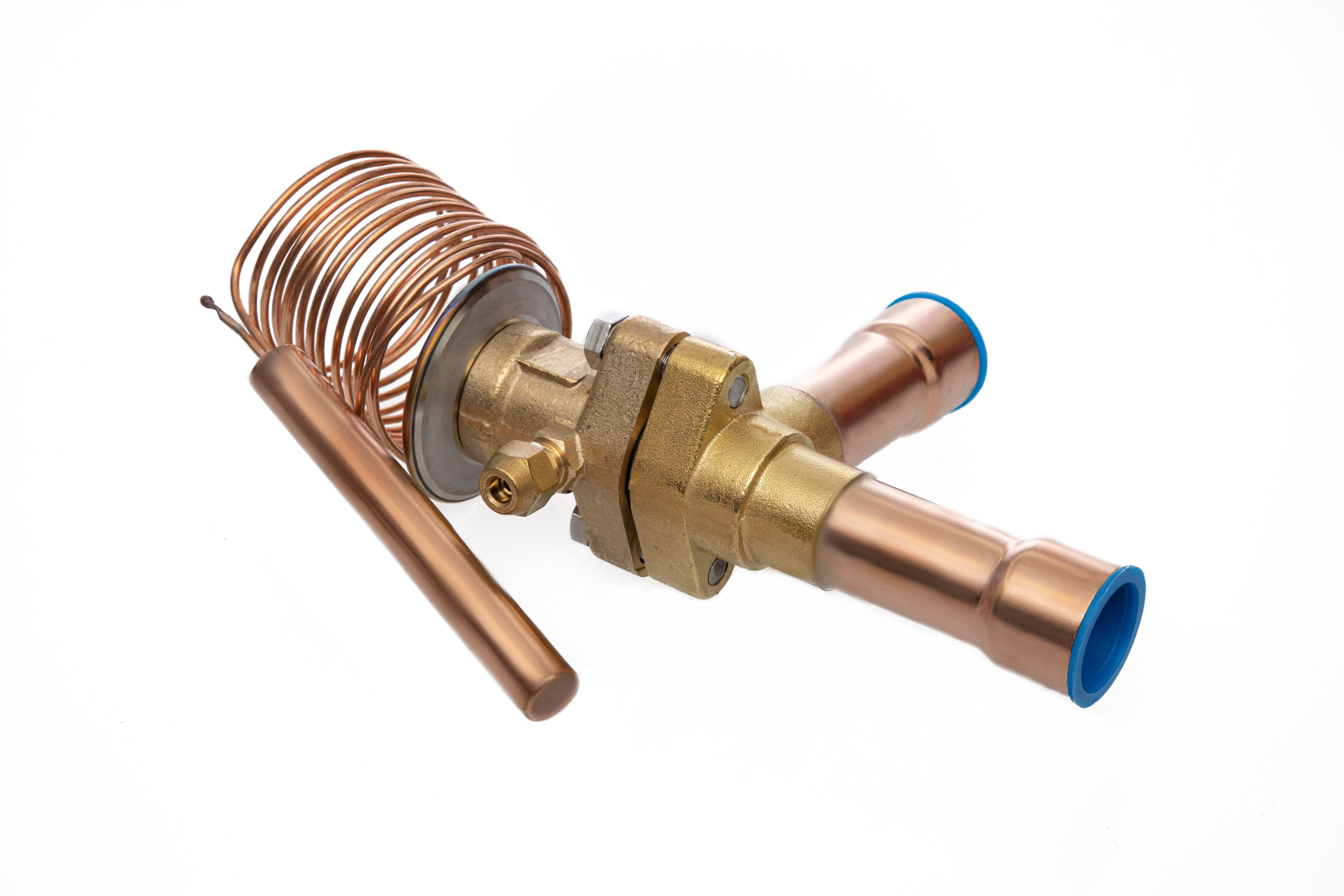 Ридан 069B4220R — Клапан терморегулирующий TE55-20, R407C, T кипения -40...10 ℃, угловой, присоединительные патрубки 1"1/8