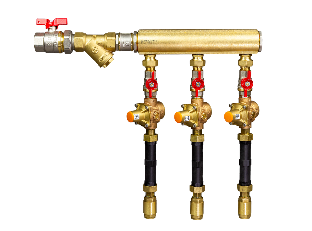 Ридан WDU.3R 160W1061R — Узел распределительный этажный для систем водоснабжения V1 DN32-9L-20-7BIZ20-BV15