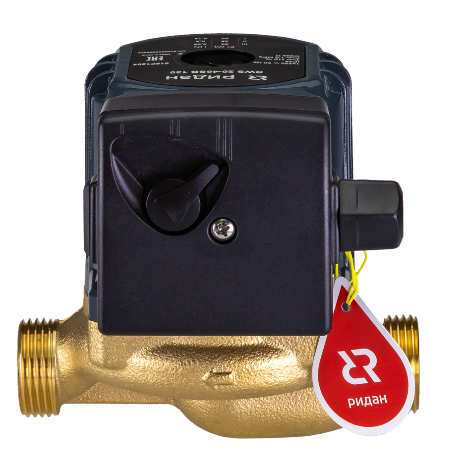Ридан 015P1209 — Насос RWS 25-60SB, DN 25, PN 10, длина 180 мм, присоединение — резьба, корпус — латунь