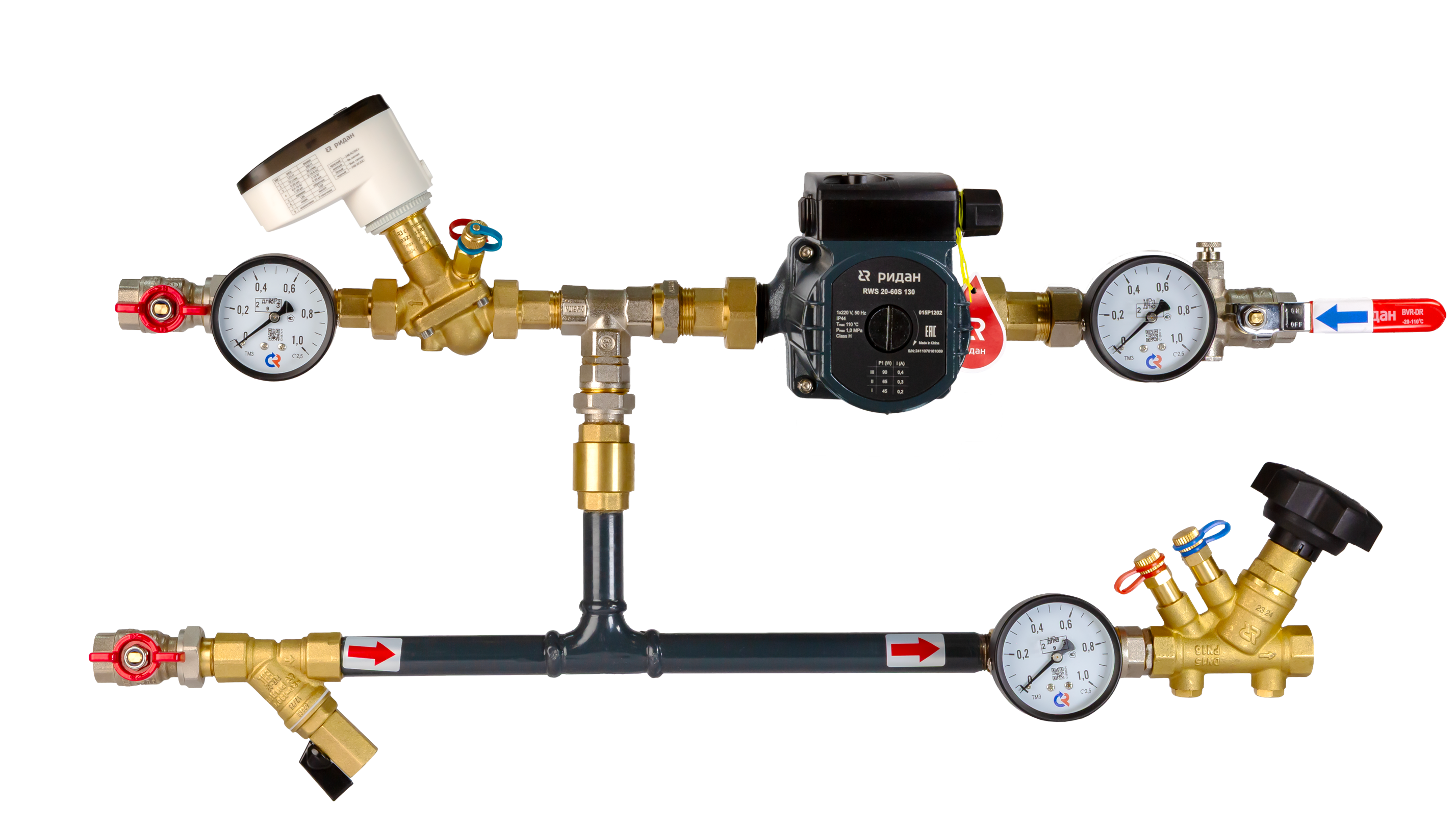 Ридан 122W0104LR — Узел теплоснабжения АУУ-AQT-105-32-32-C-S левый, 0-10В L