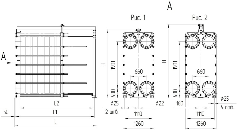 Теплообменник Ридан НН№210 ДУ 400
